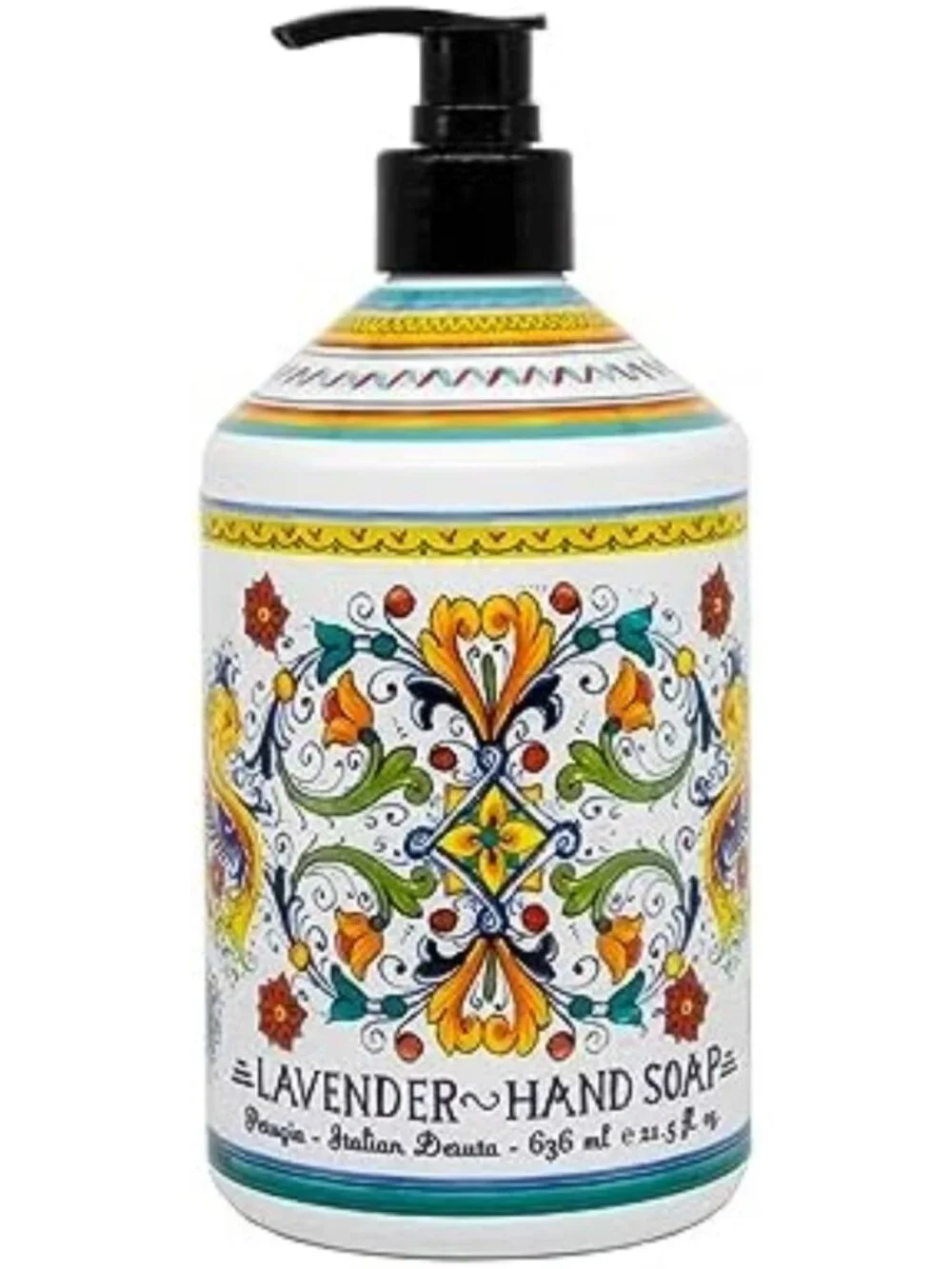 Luxurious Italian Hand Soap Set - 21.5 oz Bottles, 8 Pack - Lavender, Orange